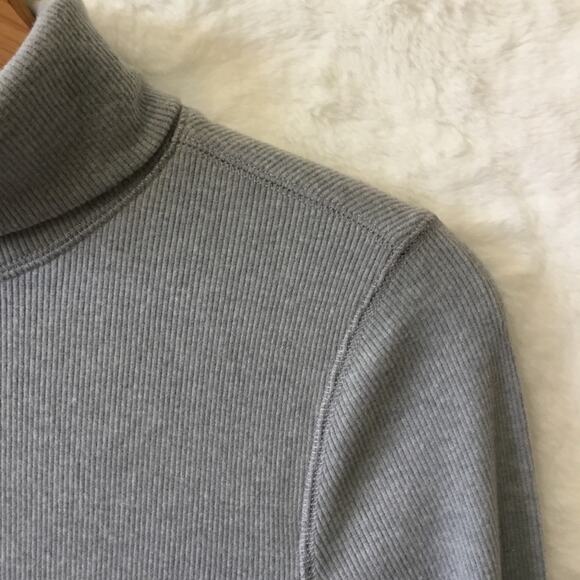 UpWest Gray Cozy Rib Long Sleeve Turtleneck Dress - Picture 6 of 12